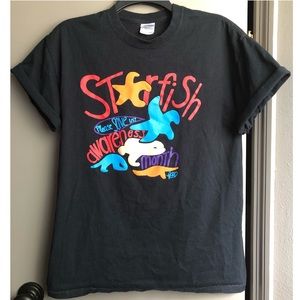 “starfish awareness month” graphic tee